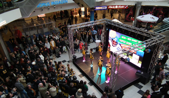 Super Bowl Sunday im Einkaufscenter